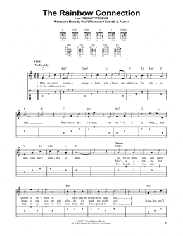 page one of The Rainbow Connection (Easy Guitar Tab)
