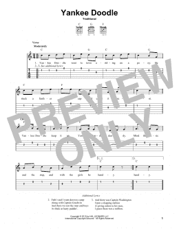 page one of Yankee Doodle (Easy Guitar Tab)