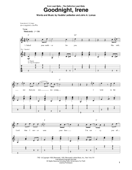 page one of Goodnight, Irene (Solo Guitar)