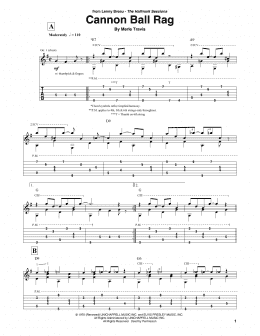 page one of Cannon Ball Rag (Solo Guitar)