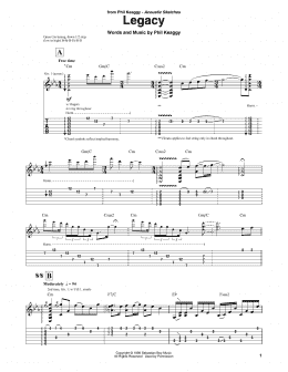 page one of Legacy (Solo Guitar Tab)