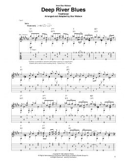 page one of Deep River Blues (Solo Guitar)