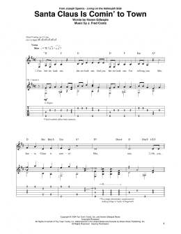 page one of Santa Claus Is Comin' To Town (Solo Guitar Tab)