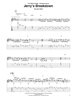 page one of Jerry's Breakdown (Solo Guitar)
