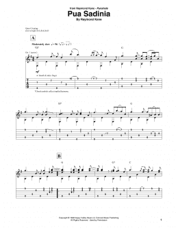 page one of Pua Sadinia (Solo Guitar)