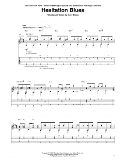page one of Hesitation Blues (Solo Guitar)