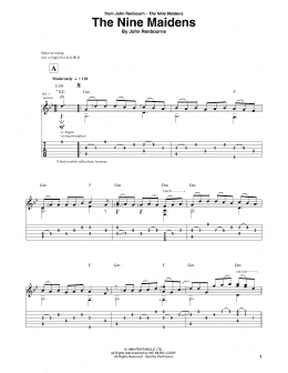 page one of The Nine Maidens (Solo Guitar)