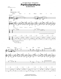 page one of Particolareuno (Solo Guitar Tab)