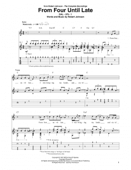 page one of From Four Until Late (Solo Guitar Tab)