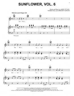 page one of Sunflower, Vol. 6 (Piano, Vocal & Guitar Chords (Right-Hand Melody))