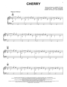 page one of Cherry (Piano, Vocal & Guitar Chords (Right-Hand Melody))
