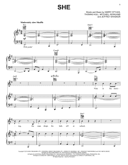 page one of She (Piano, Vocal & Guitar Chords (Right-Hand Melody))