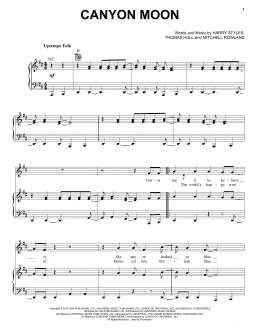 page one of Canyon Moon (Piano, Vocal & Guitar Chords (Right-Hand Melody))