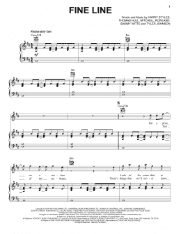 page one of Fine Line (Piano, Vocal & Guitar Chords (Right-Hand Melody))
