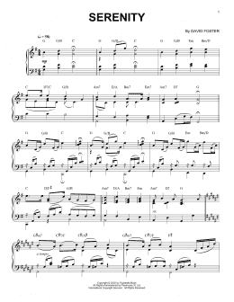 page one of Serenity (Piano Solo)