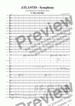 page one of ATLANTIS - symphony