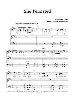 page one of She Persisted (feat. Kate Ferber) (Piano & Vocal)