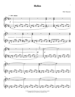 page one of Helios (Piano Solo)