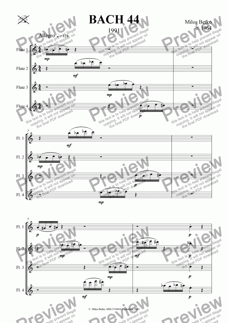 page one of Bach 44