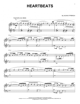 page one of Heartbeats (Piano Solo)