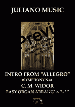 page one of INTRO FROM "ALLEGRO" (EASY ORGAN) - C. M. WIDOR
