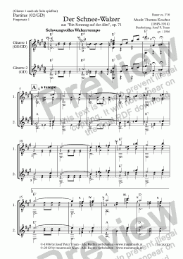 page one of Der Schnee-Walzer (02/GD/Score & Parts)
