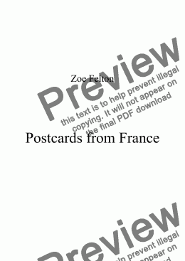 page one of Postcards from France