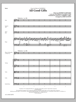 page one of All Good Gifts - Full Score (Choir Instrumental Pak)