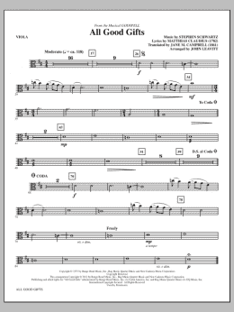 page one of All Good Gifts - Viola (Choir Instrumental Pak)