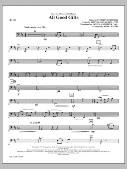 page one of All Good Gifts - Cello (Choir Instrumental Pak)