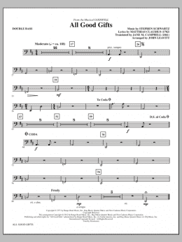 page one of All Good Gifts - Double Bass (Choir Instrumental Pak)
