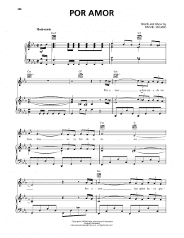 page one of Por Amor (Piano, Vocal & Guitar Chords (Right-Hand Melody))