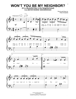 page one of Won't You Be My Neighbor? (It's A Beautiful Day In The Neighborhood) (Beginning Piano Solo)
