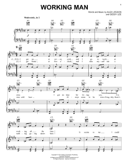 page one of Working Man (Piano, Vocal & Guitar Chords (Right-Hand Melody))