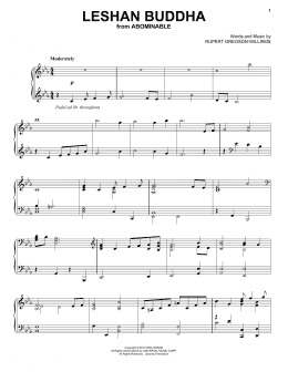 page one of Leshan Buddha (from the Motion Picture Abominable) (Piano Solo)