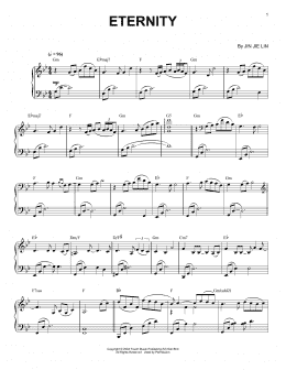 page one of Eternity (Piano Solo)