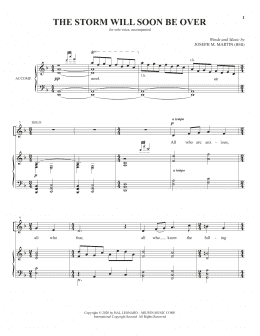 page one of The Storm Will Soon Be Over (Piano & Vocal)