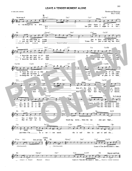 page one of Leave A Tender Moment Alone (Lead Sheet / Fake Book)