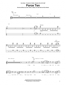 page one of Force Ten (Bass Guitar Tab)
