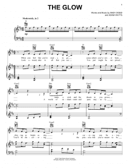 page one of The Glow (from Disney Princess: Fairy Tale Songs) (Piano, Vocal & Guitar Chords (Right-Hand Melody))