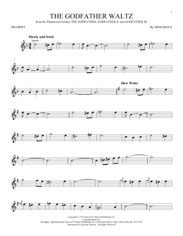 page one of The Godfather Waltz (Trumpet Solo)