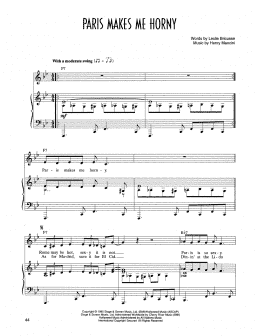 page one of Paris Makes Me Horny (from Victor/Victoria) (Piano & Vocal)