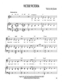 page one of Victor/Victoria (Piano & Vocal)