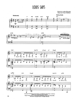 page one of Louis Says (from Victor/Victoria) (Piano & Vocal)