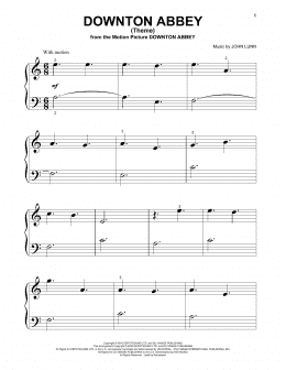 page one of Downton Abbey (Theme) (from the Motion Picture Downton Abbey) (Beginning Piano Solo)