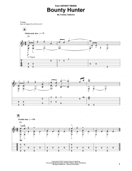 page one of Bounty Hunter (from Advent Rising) (Solo Guitar)