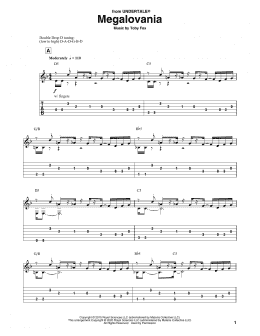 page one of Megalovania (from Undertale) (Solo Guitar)