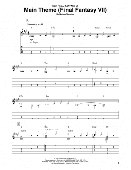 page one of Main Theme (Final Fantasy VII) (Solo Guitar)