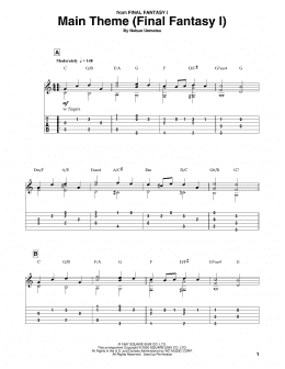 page one of Main Theme (Final Fantasy I) (Solo Guitar)