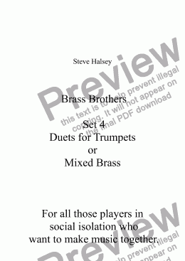 page one of Brass Brothers Set 4 Duets for Trumpets